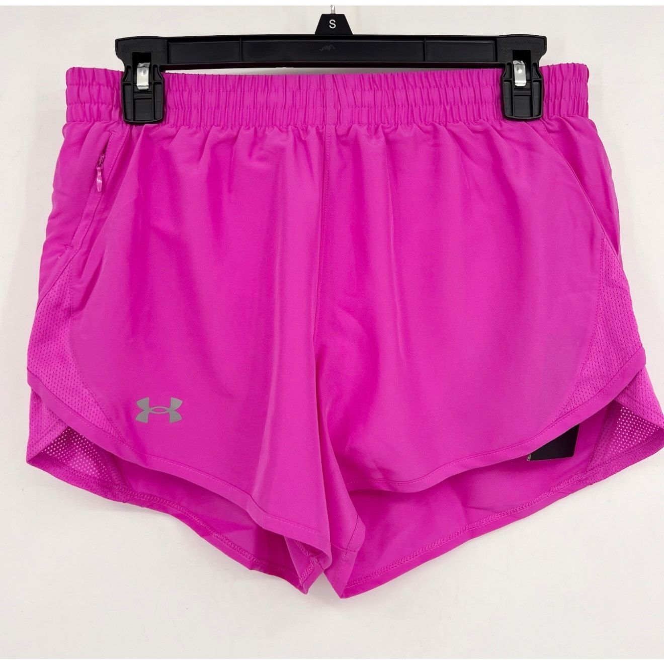 UNDER ARMOUR Women's Fly By Athletic Shorts Small Pink Magenta 3" Inseam NWT