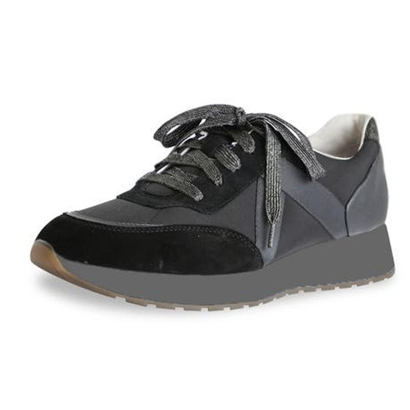 Munro Womens Piper Sneakers US 12 M Black Grey Suede Athletic NWOB