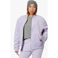 LABEL Unisex Go-To Corduroy Bomber Jacket XL Lavender Purple Full Zip NWT