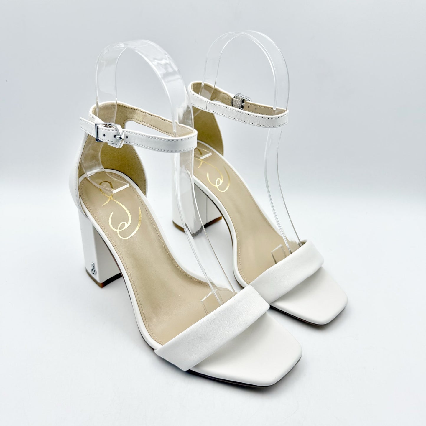 Sam Edelman Womens Daniella Heel US 5M EU 35 White Leather