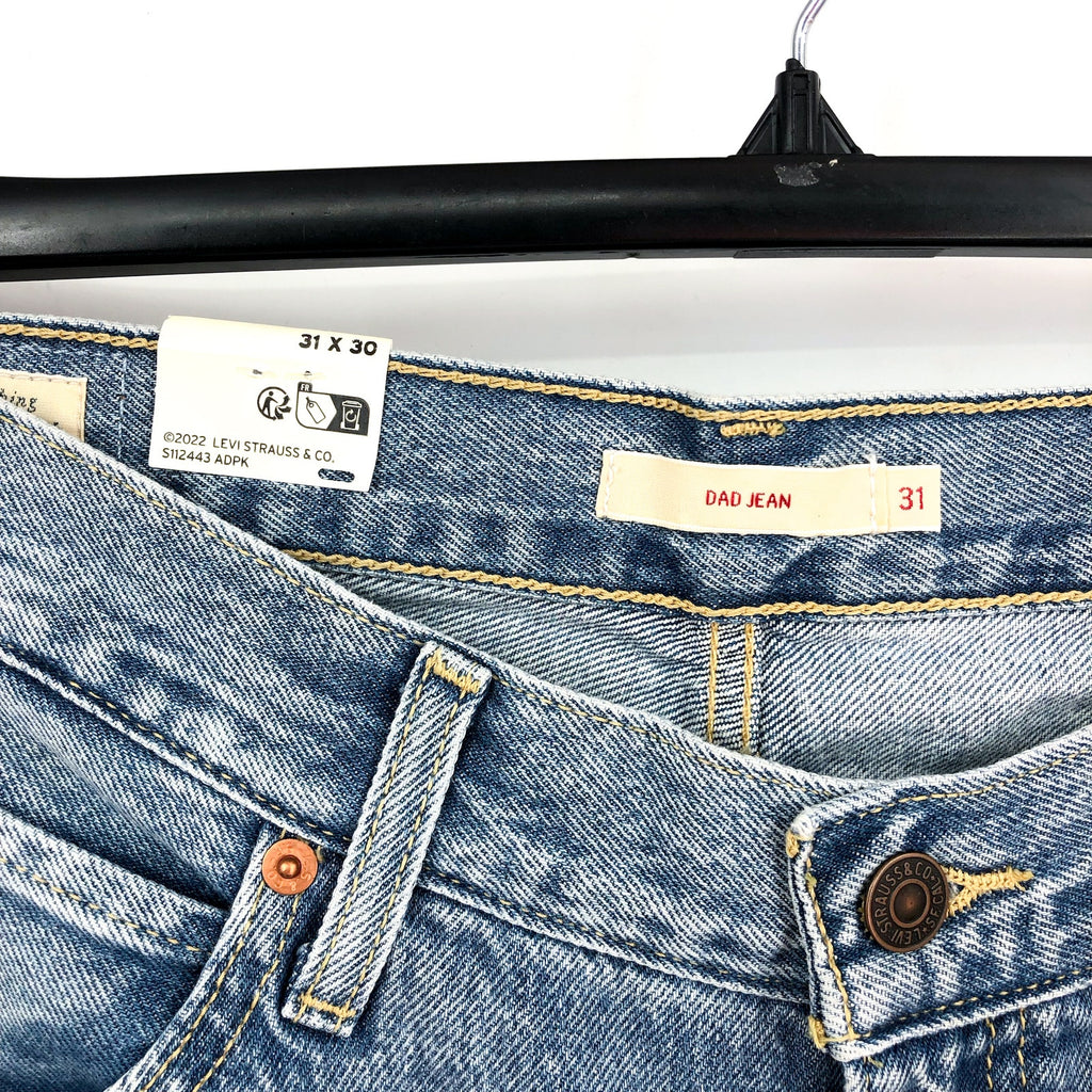 LEVI'S Womens Dad Straight Jeans 31x30 US 12 Blue Far and Wide NWT 79770-0019