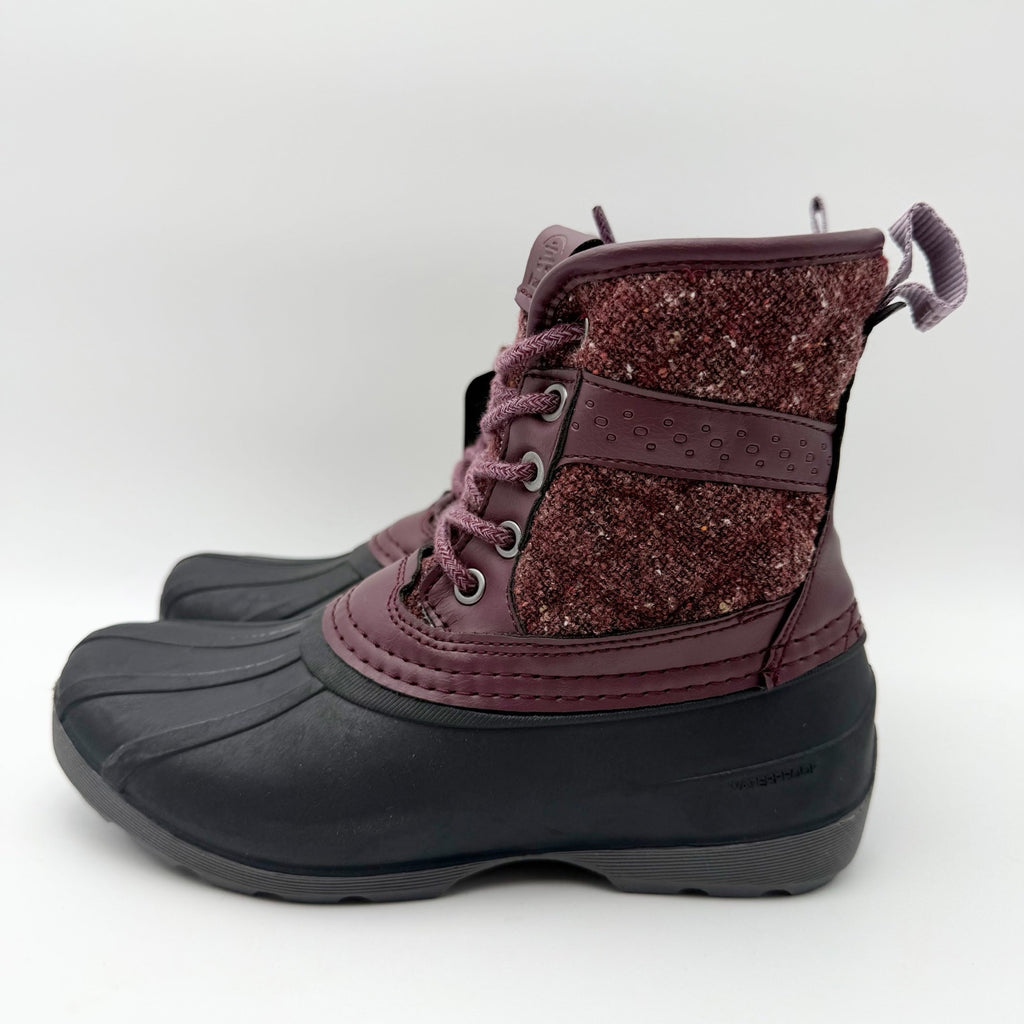 Kamik Kids Sierra Mid Winter Boots US 2 EU 33.5 Burgundy Red Black NIB