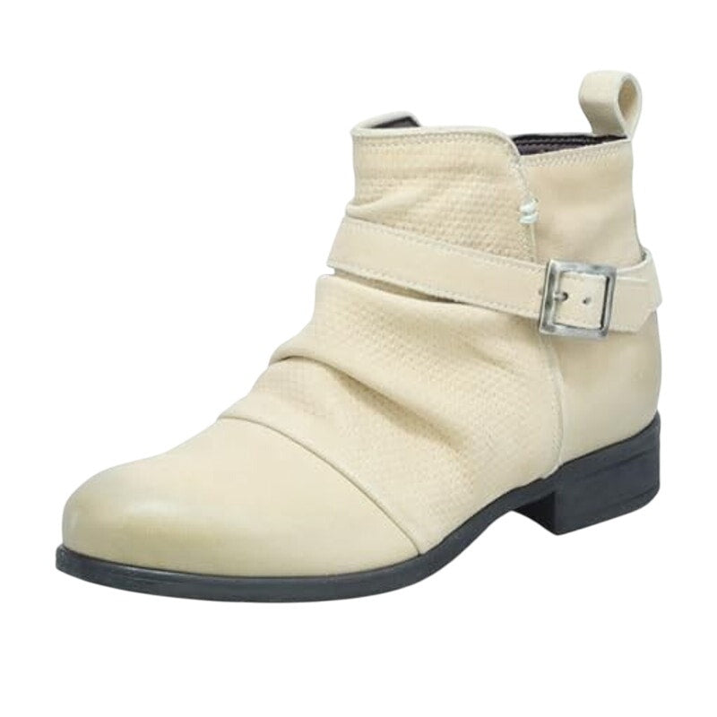 Miz Mooz Womens Suzy Ankle Bootie EU 38 US 7.5-8 Cream Leather NIB