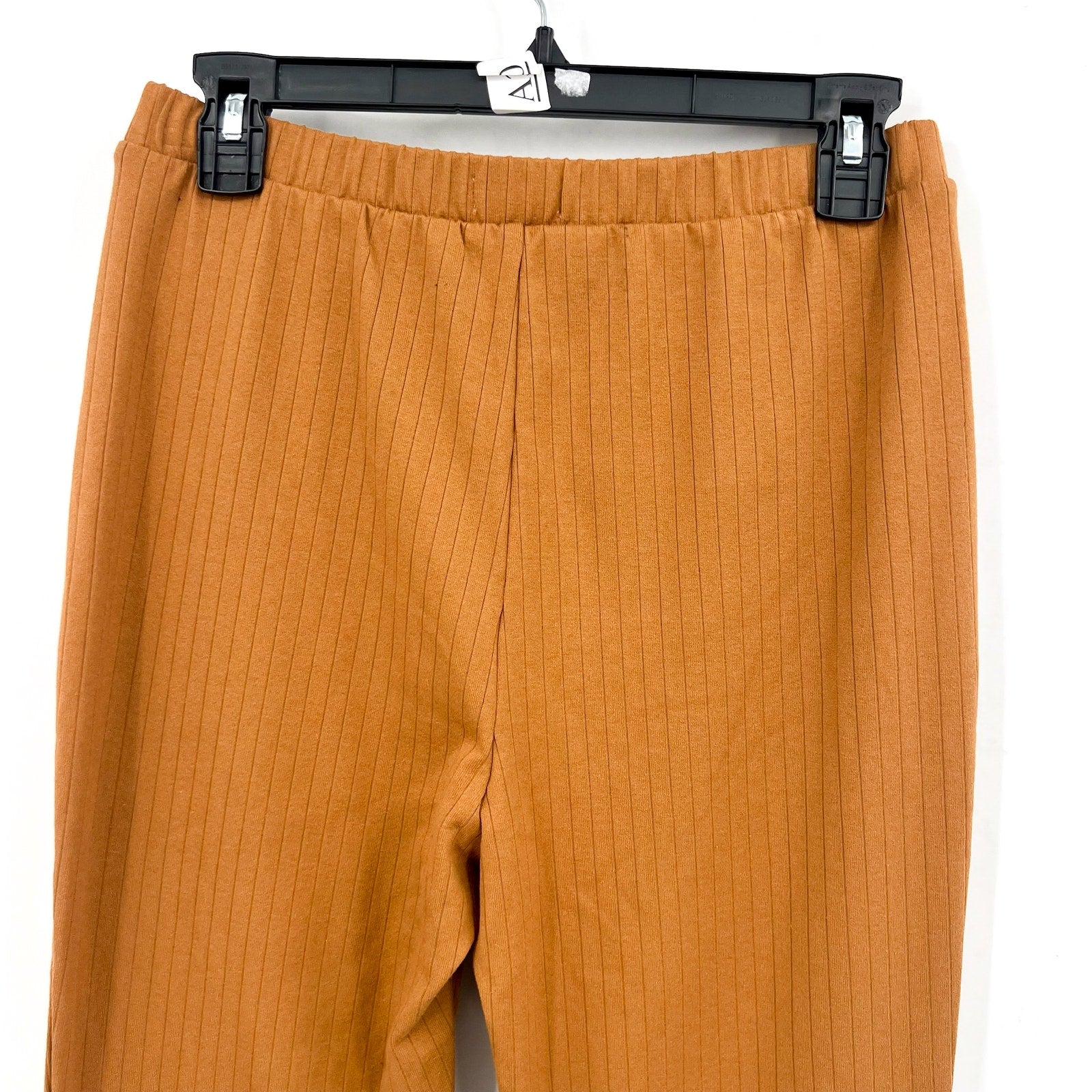 ABOUND Women's Ribbed Flared Leg Pull On Pants Small Tan Dale NWT