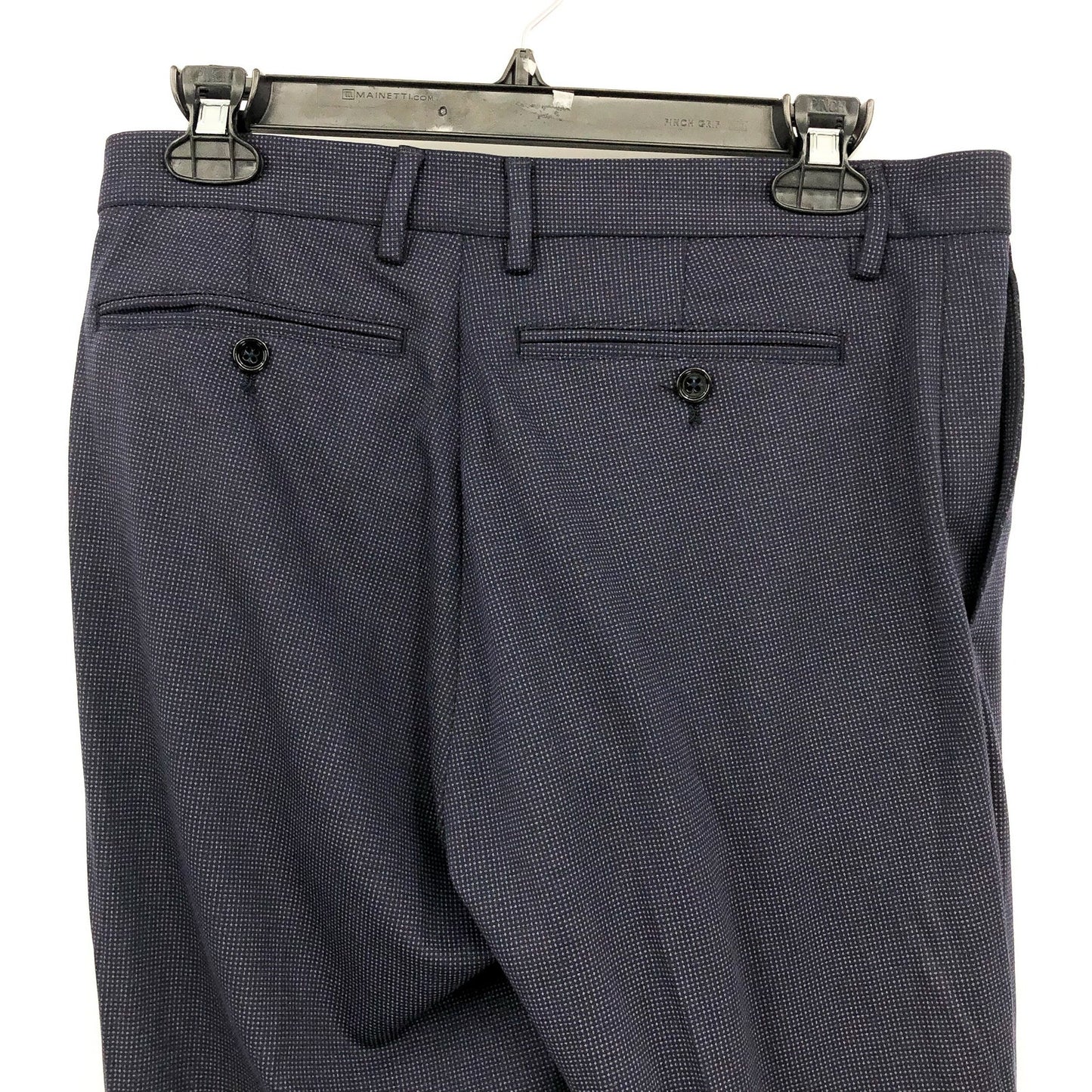 SOUL OF LONDON Mens Suit Dress Pants 30x34 Navy Blue Slim Fit Flat Front NWOT