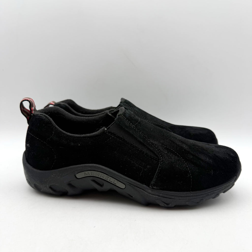 Merrell Kids Jungle Moc Sneaker US 4 EU 35 Black Suede Slip On Shoe NIB