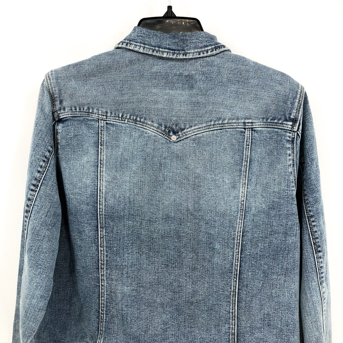 LIVERPOOL Women's Classic Trucker Jean Jacket Large Cabrillo Blue Denim NWT