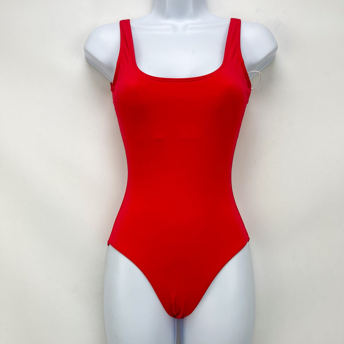 Everlane Womens One Piece Swimsuit XXS Red Square-Neck Low Back NWT