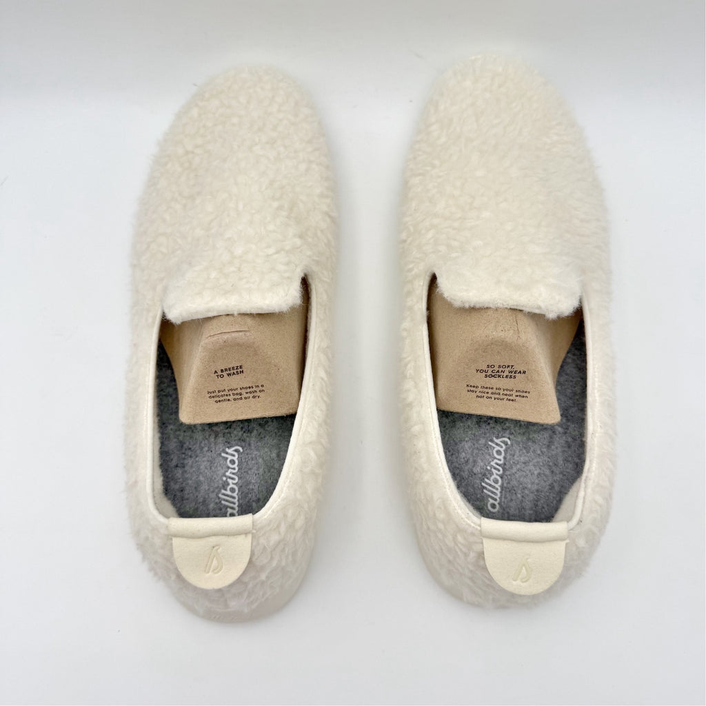 AllBirds Mens Wool Lounger Fluff Casual Sneakers US 9 White Slip On NIB