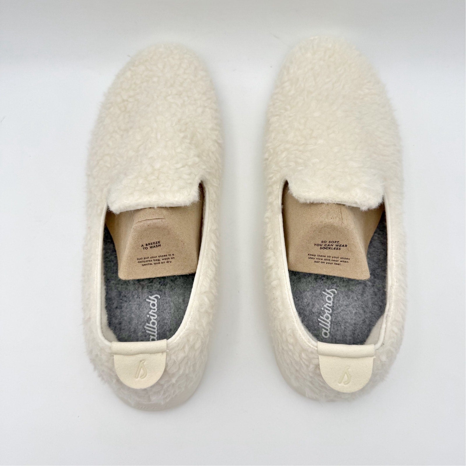 AllBirds Mens Wool Lounger Fluff Casual Sneakers US 9 White Slip On NIB