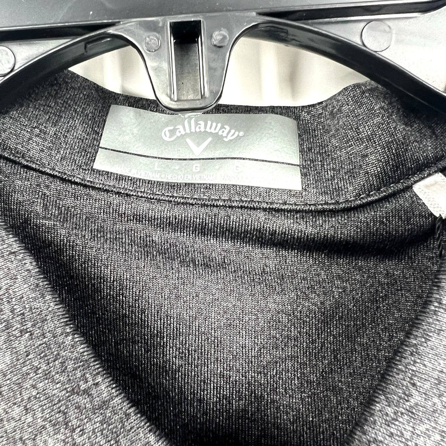 CALLAWAY Women's 1/4 Zip Sleeveless Polo Shirt Large Black Heather NWT