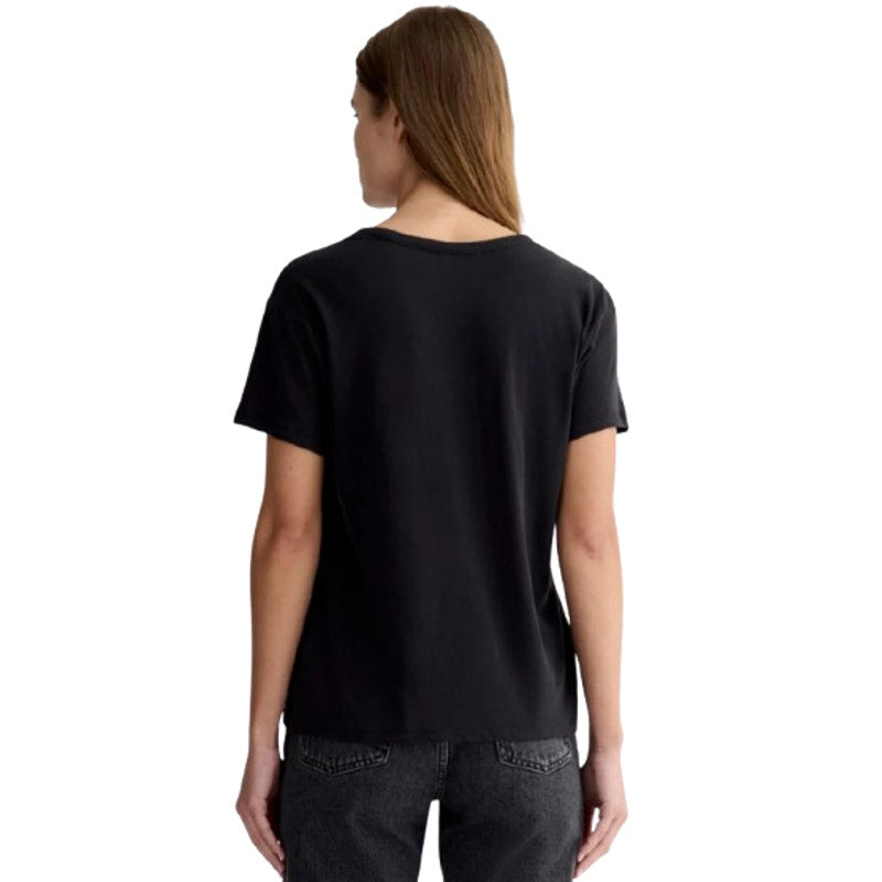 EVERLANE Women's The Air Scoop-Neck Tee Medium Black Short Sleeve NWT