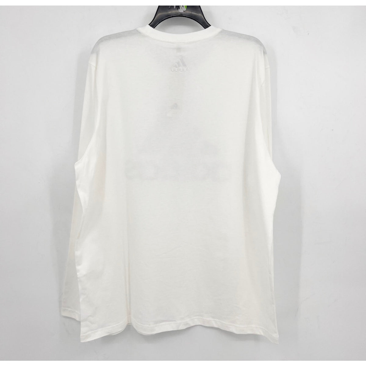 ADIDAS Men's Big Logo Single Jersey Shirt XL White Long Sleeve NWT