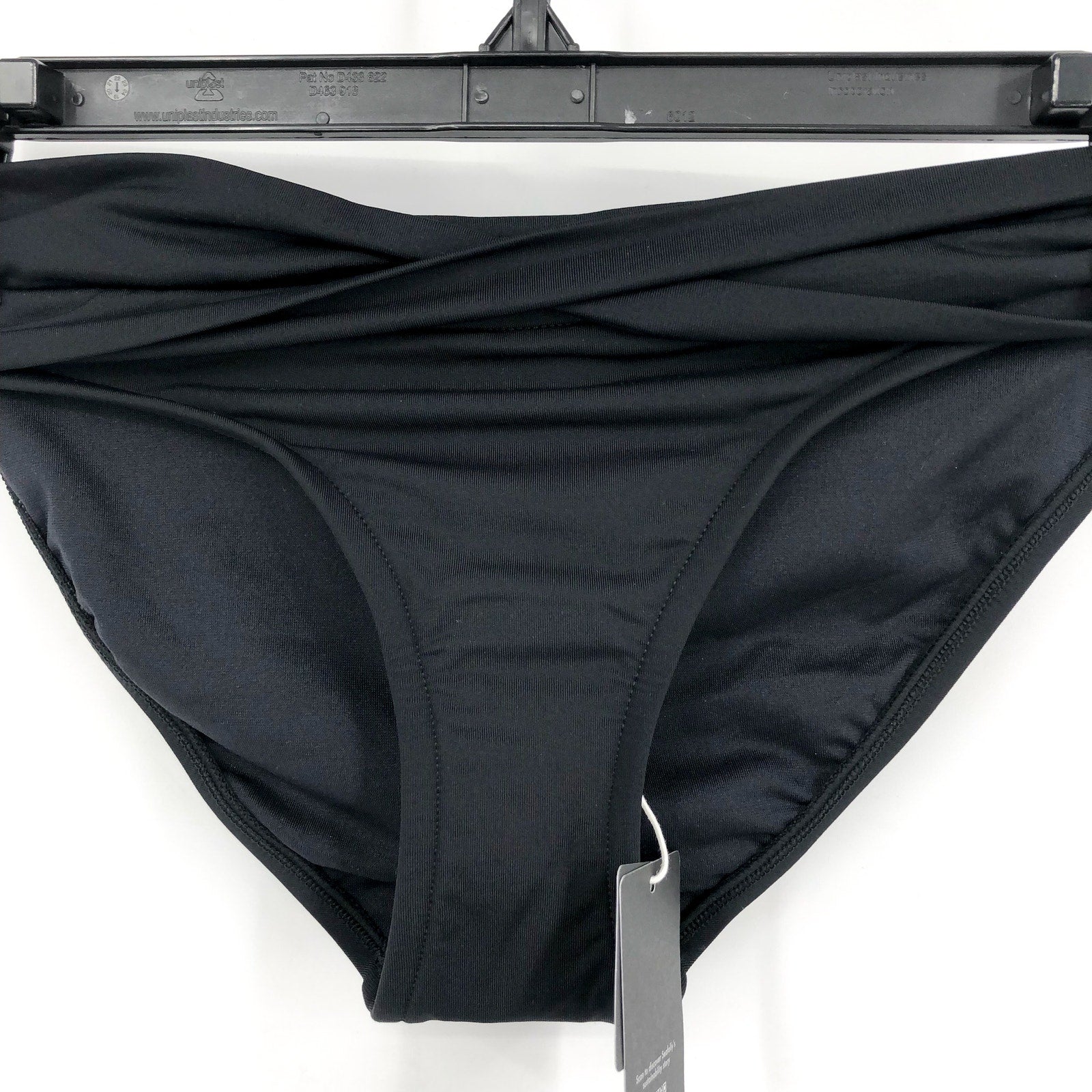 SEAFOLLY Women's Bikini Set Size 2 Black Halter Bandeau & Twist Band Hipster NWT