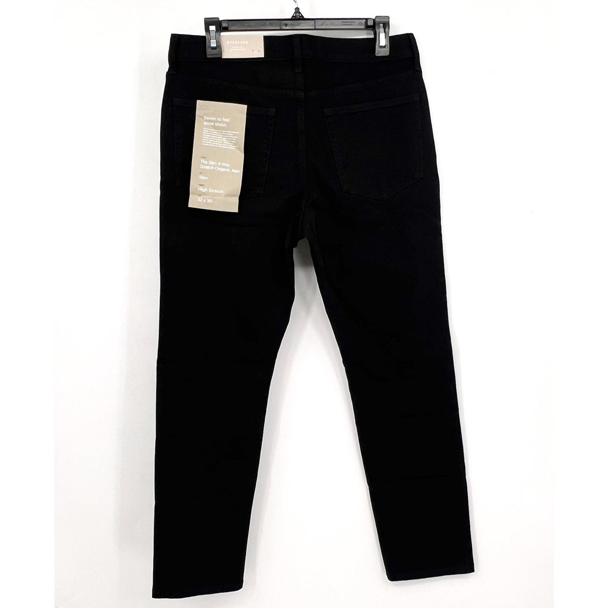 EVERLANE Uniform Men's Slim Jeans 32x30 Black 4-Way Stretch Organic Cotton NWT