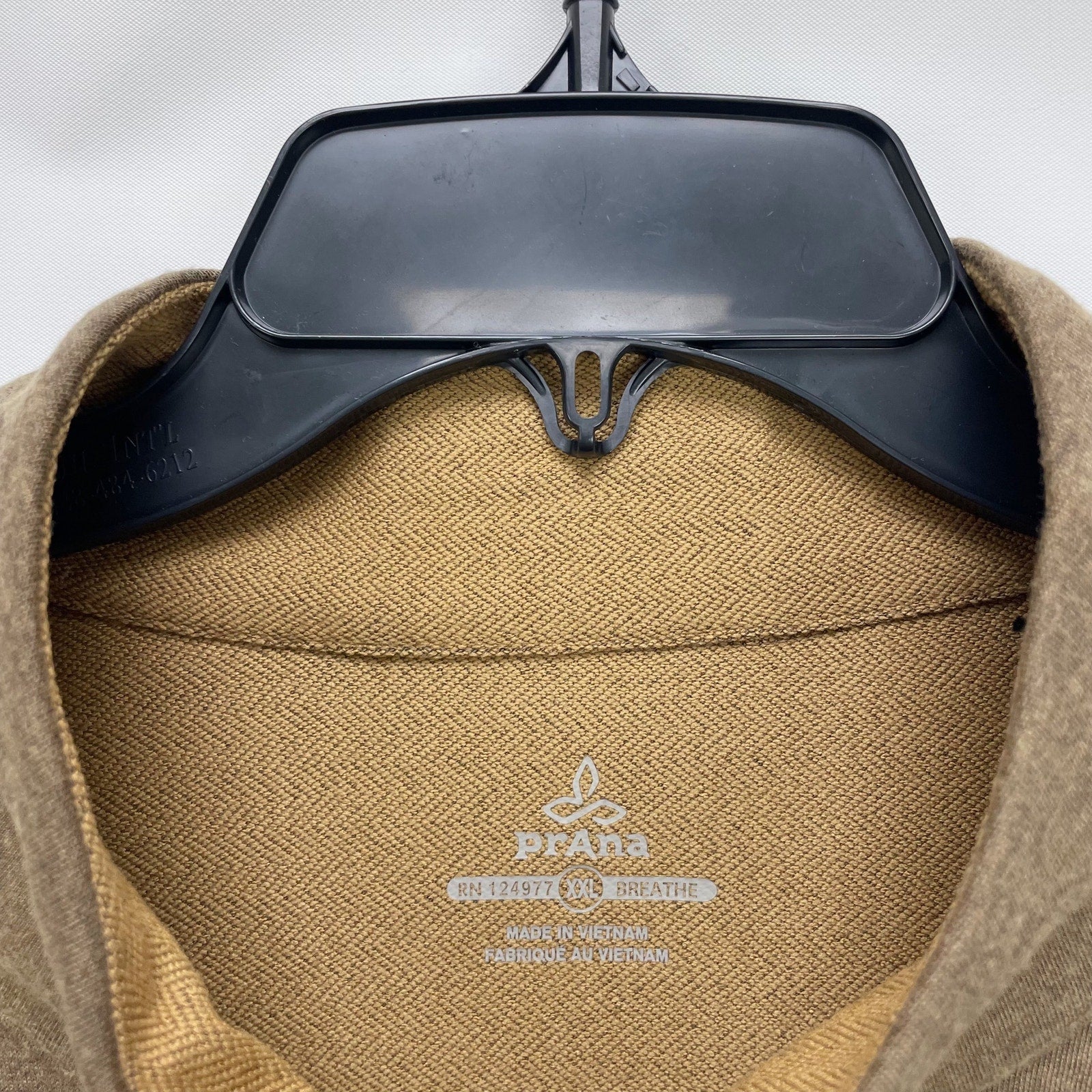prAna Mens Altitude Tracker 1/4 Zip Pullover XXL Camel Tan Sweatshirt NWT