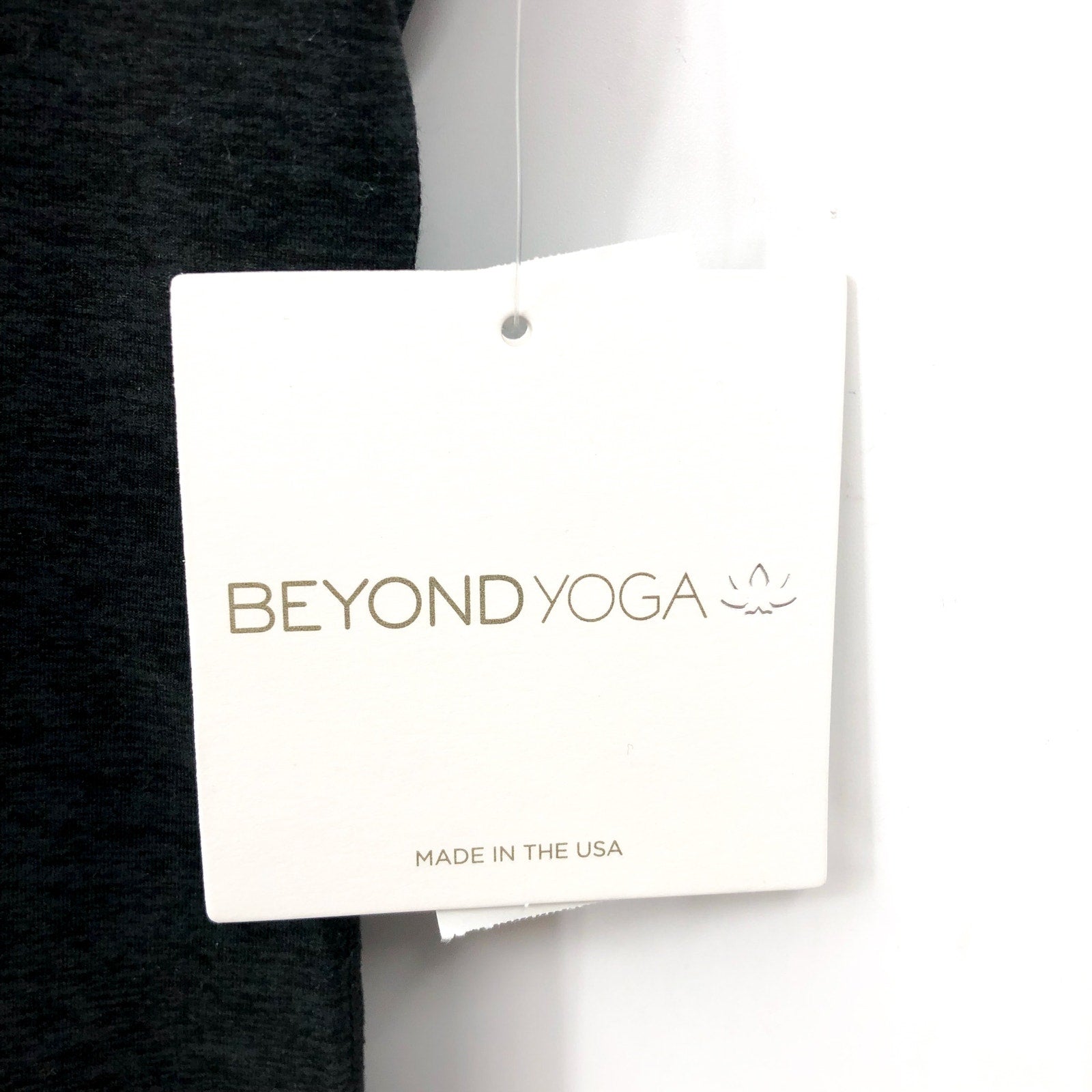 BEYOND YOGA Step Up Racerback Tank Top Small Gray Darkest Night Spacedye NWT