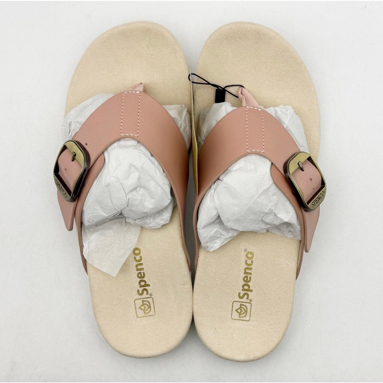 Spenco Women's Sierra Sandals Size 7.5 Pink Pale Blush Thong Flip Flop APMA NIB