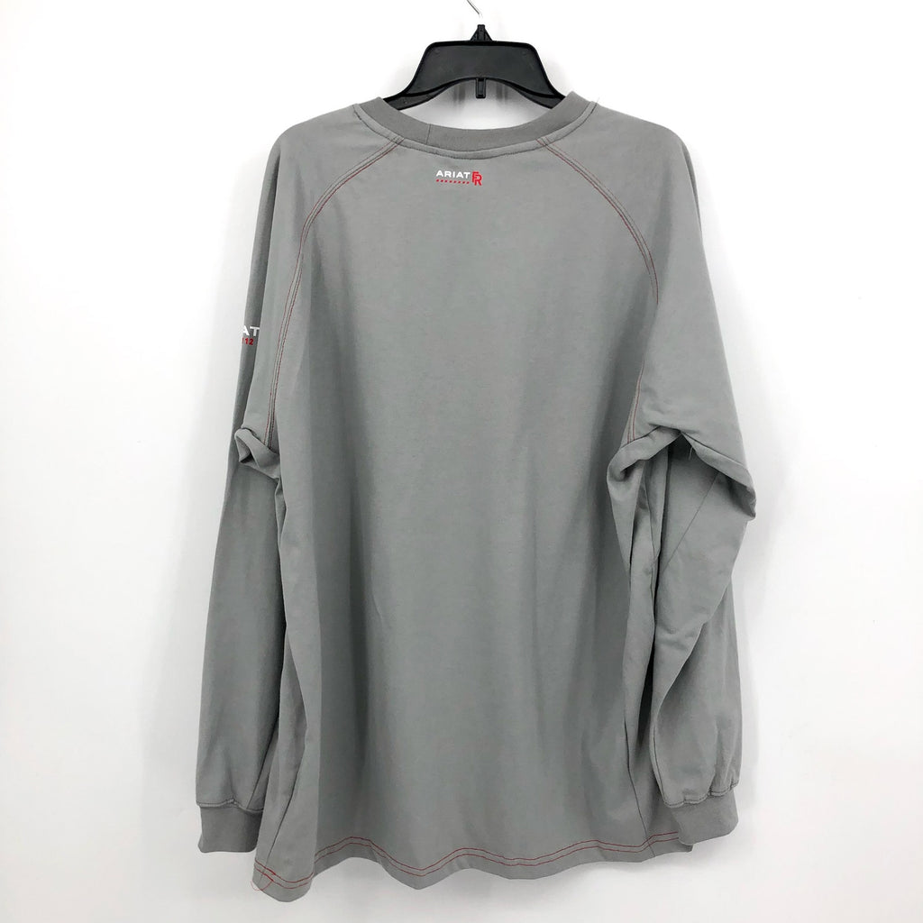 ARIAT Men's Flame Resistant Work Crew Shirt XL Grey Silver Fox Long Sleeve NWT