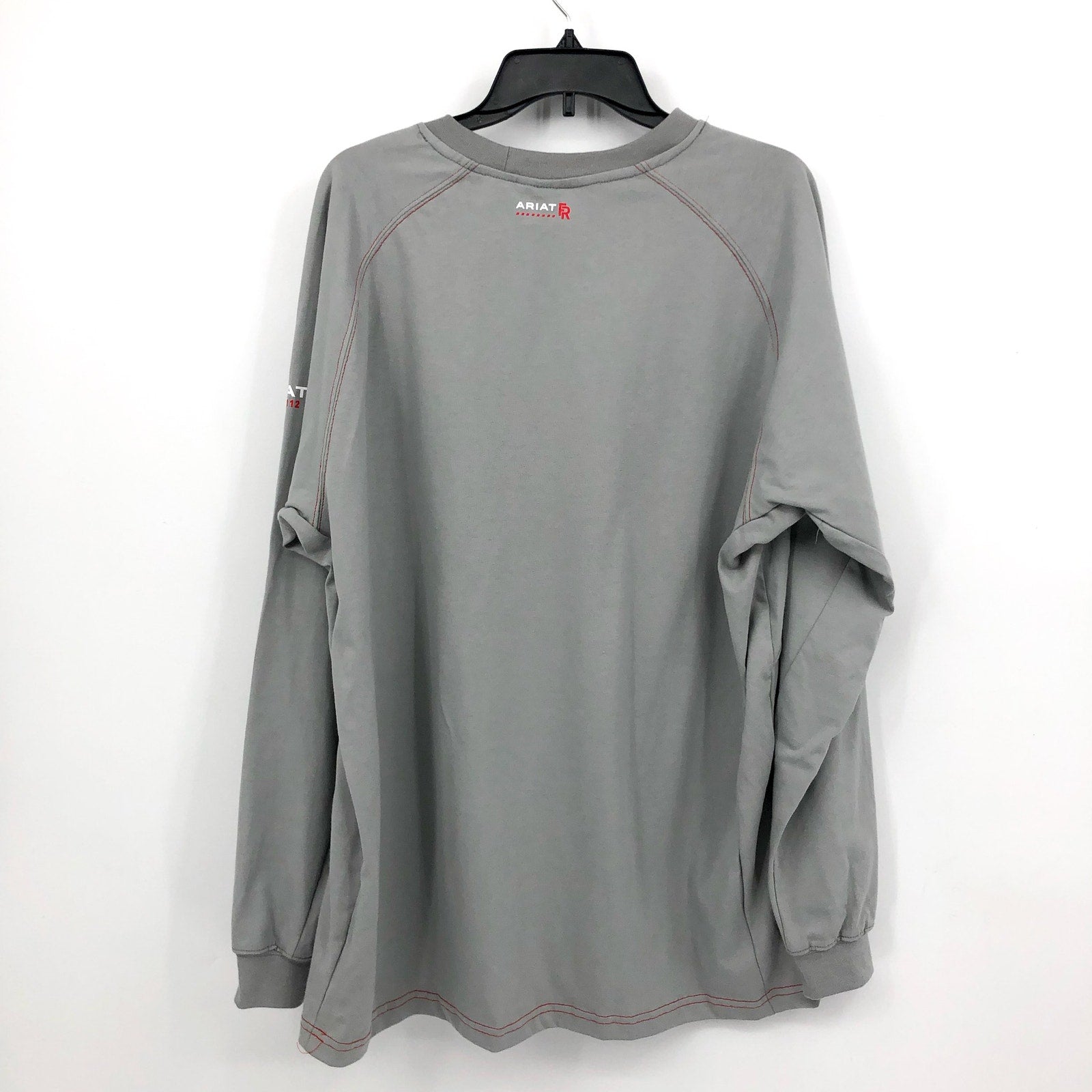 ARIAT Men's Flame Resistant Work Crew Shirt XL Grey Silver Fox Long Sleeve NWT
