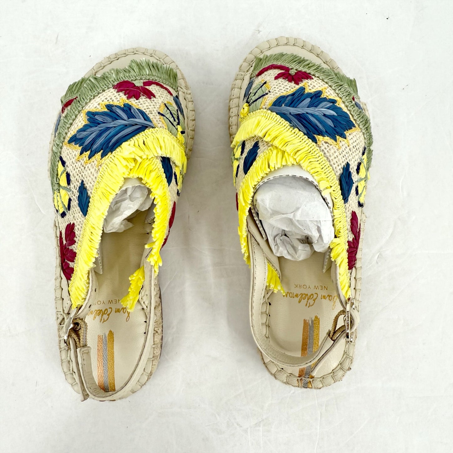 Sam Edelman Kids Kayden Slingback Sandal US 13 M Beige Multicolor Leather NIB