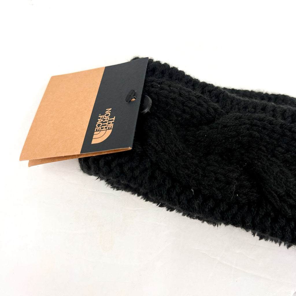 THE NORTH FACE Women's Cable Minna Earband OS Black Stretch Knit NWT