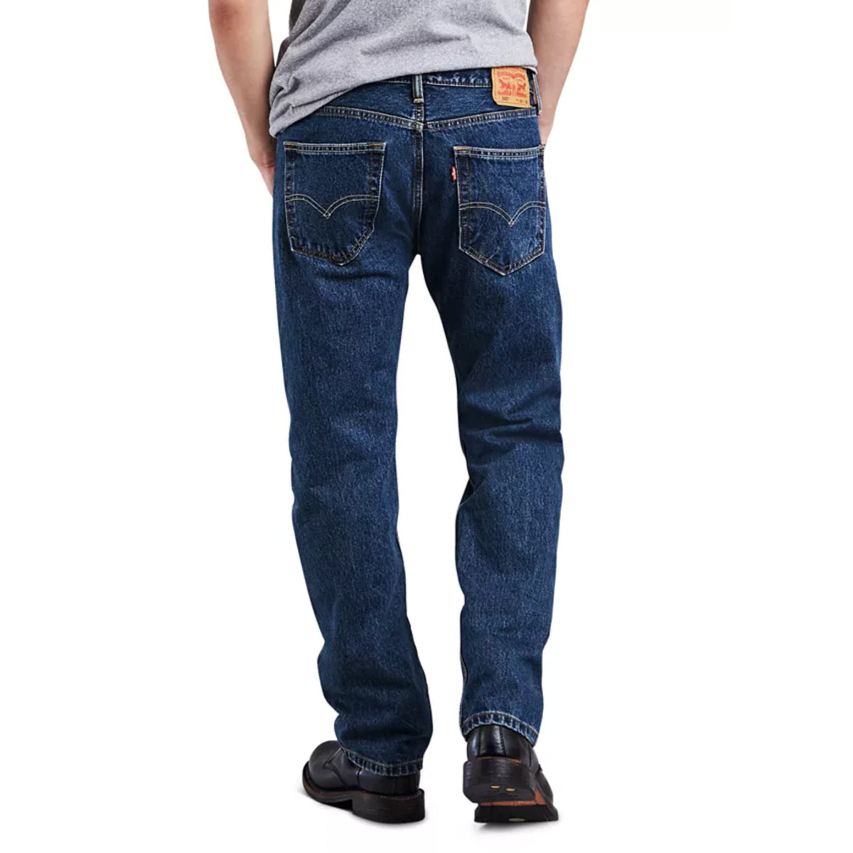 LEVI'S Mens 505 Regular Fit Jeans 38x32 Dark Stonewash Blue 00505-4886 NWT