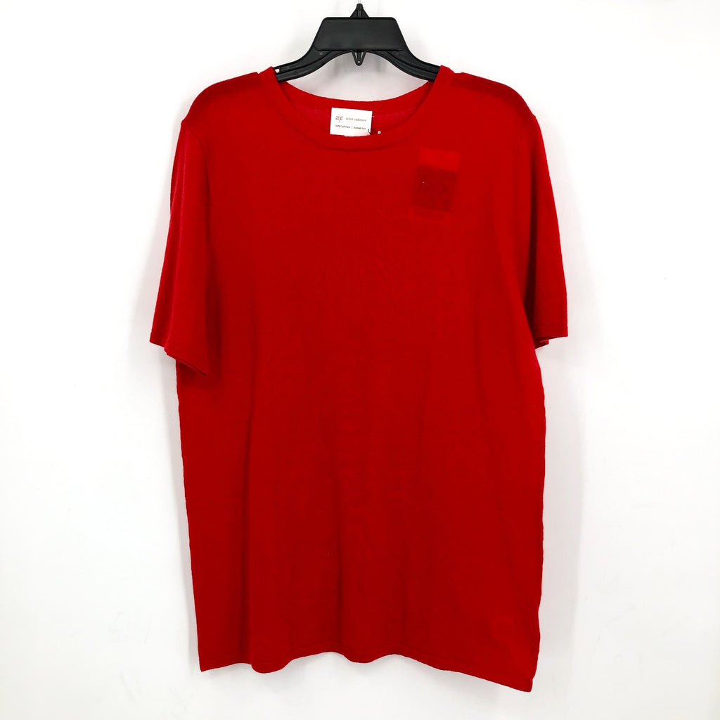 A/C ACTIVE CASHMERE Men's Short Sleeve Fine Cashmere T-Shirt Small Red NWT