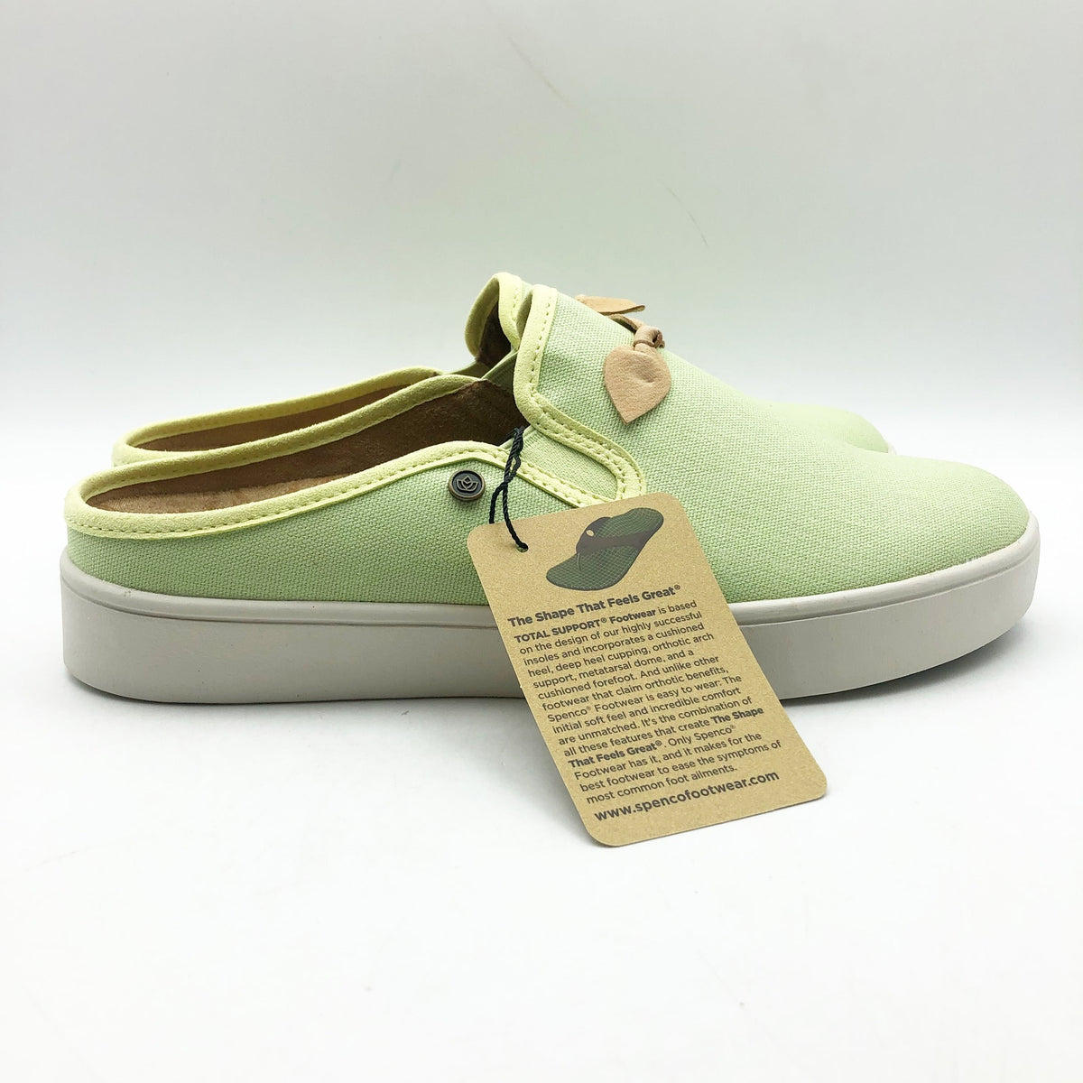 Spenco Womens Audrey Casual Slides Size 8 Green Casual Sneaker Mule NIB