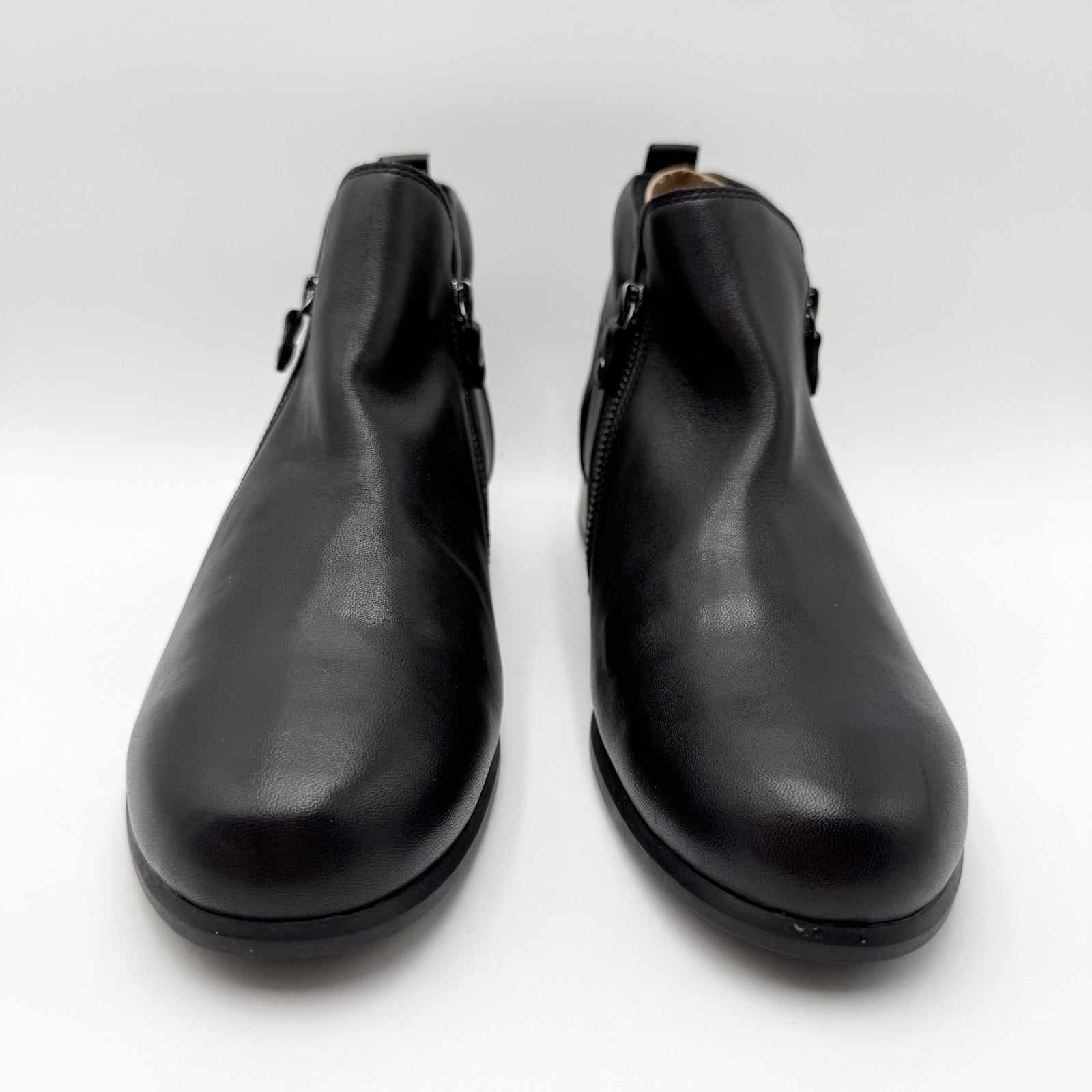 Munro Womens Neko Ankle Booties US 10.5 M Black Tumbled Leather NIB