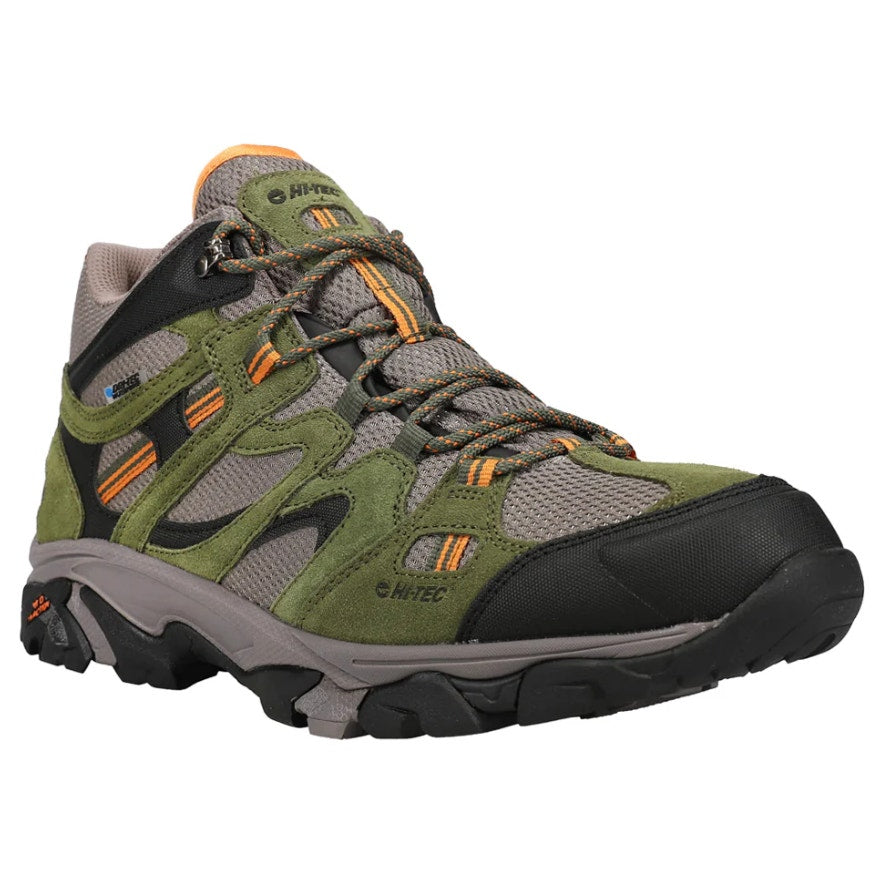 Hi-Tec Mens Ht Ravus Mid Hiking Ankle Boots US 13 EU 46 Green Waterproof NWOB