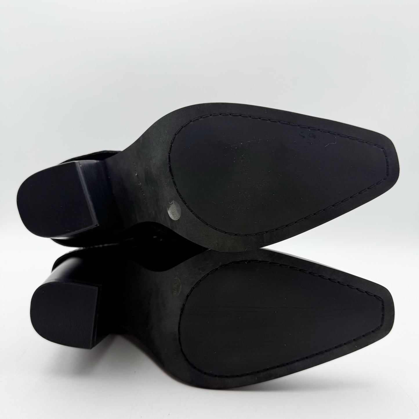 Vince Camuto Womens Alolison Foldover Mid-Calf Bootie 5.5 M Black Leather NWOB