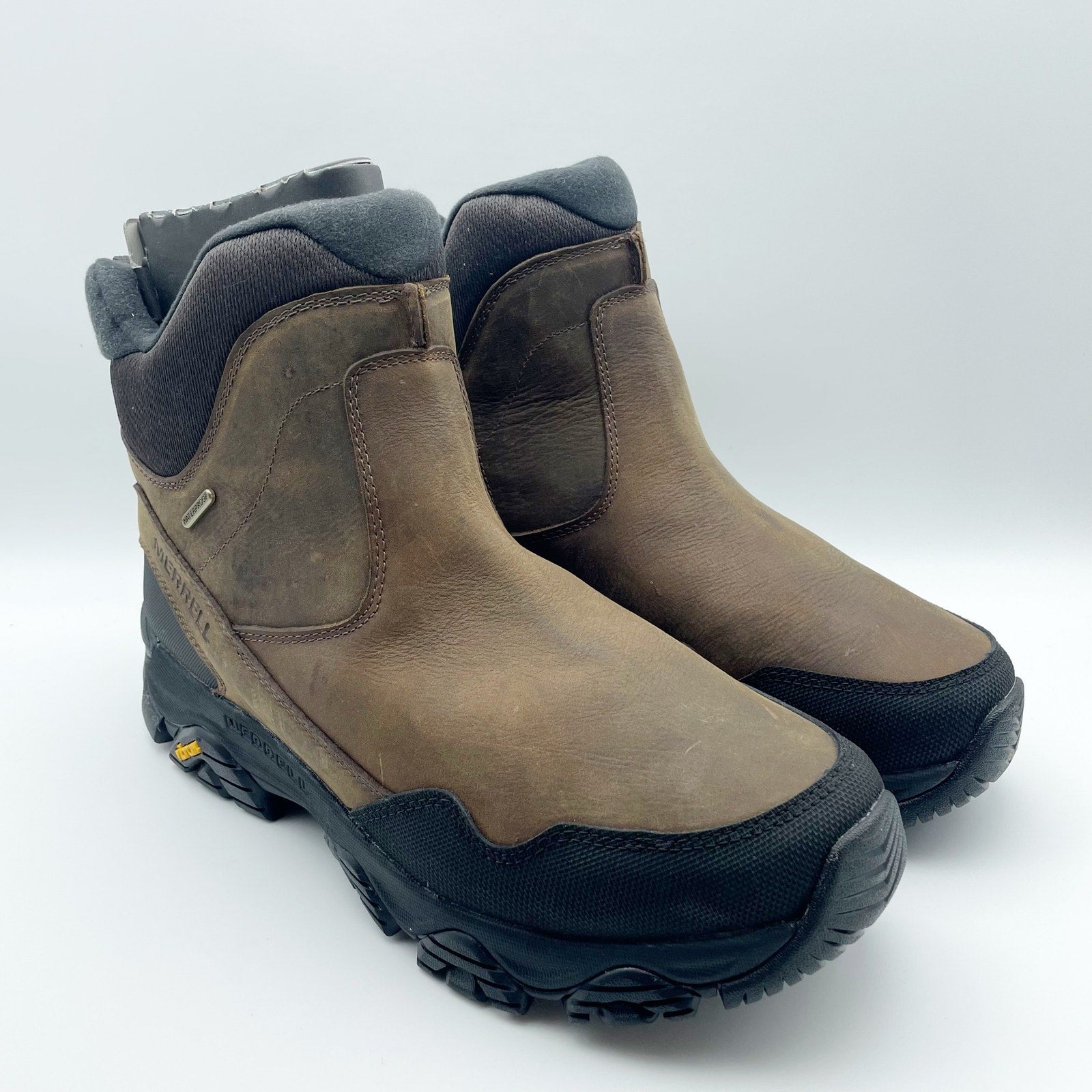 Merrell Mens Coldpack 3 Thermo Tall Zip Boots 8.5 M Brown Waterproof NIB