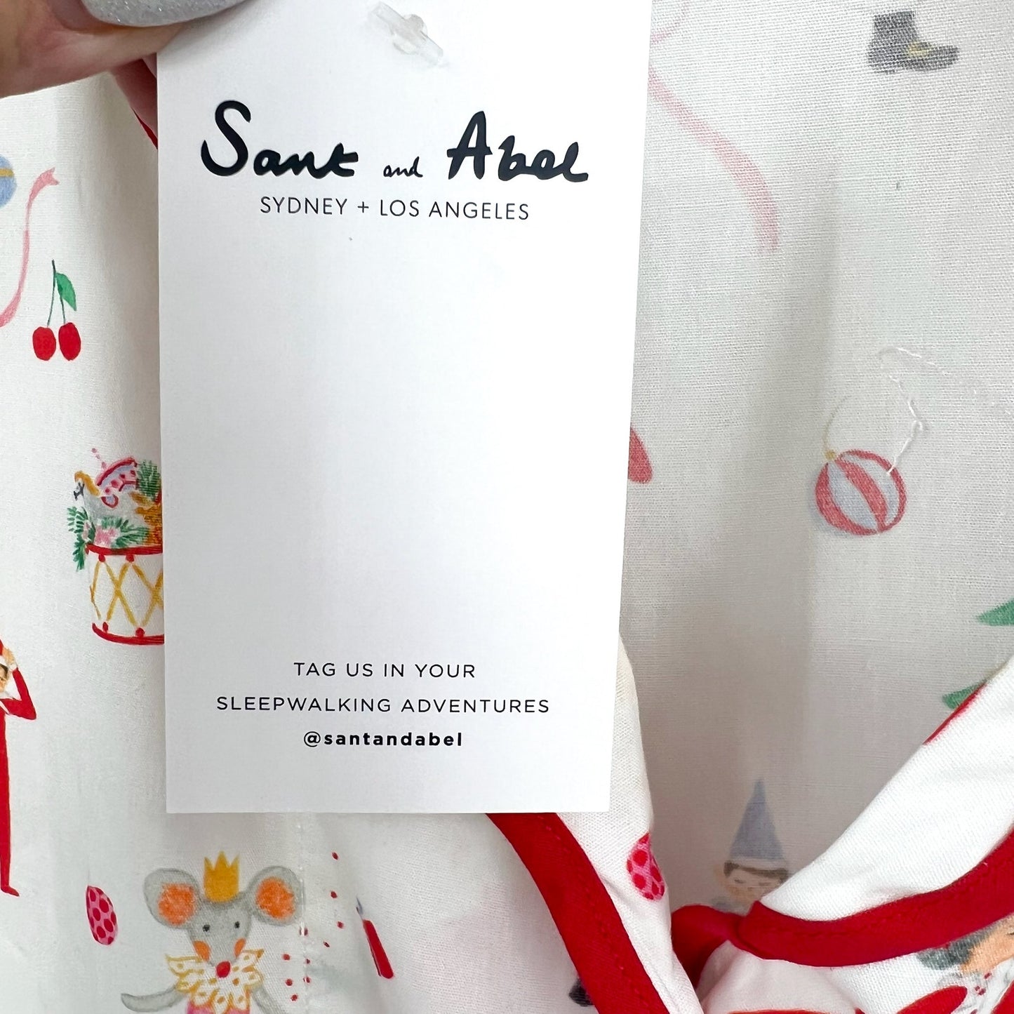 SANT AND ABEL X KATHY HILTON Christmas Magic Print Nightshirt XL White Multi NWT