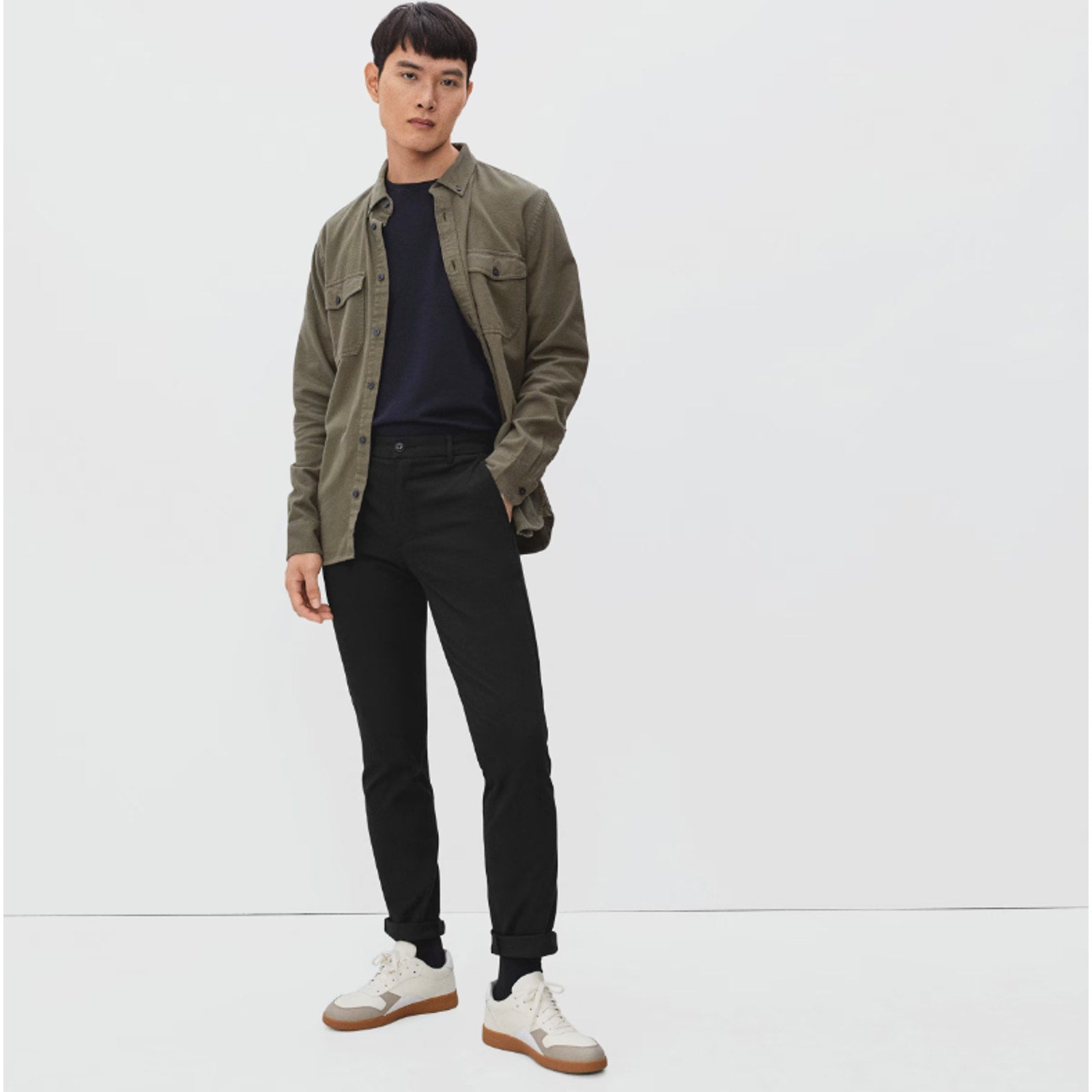 Everlane Mens Uniform Performance Chino 28x30 Black Slim Fit