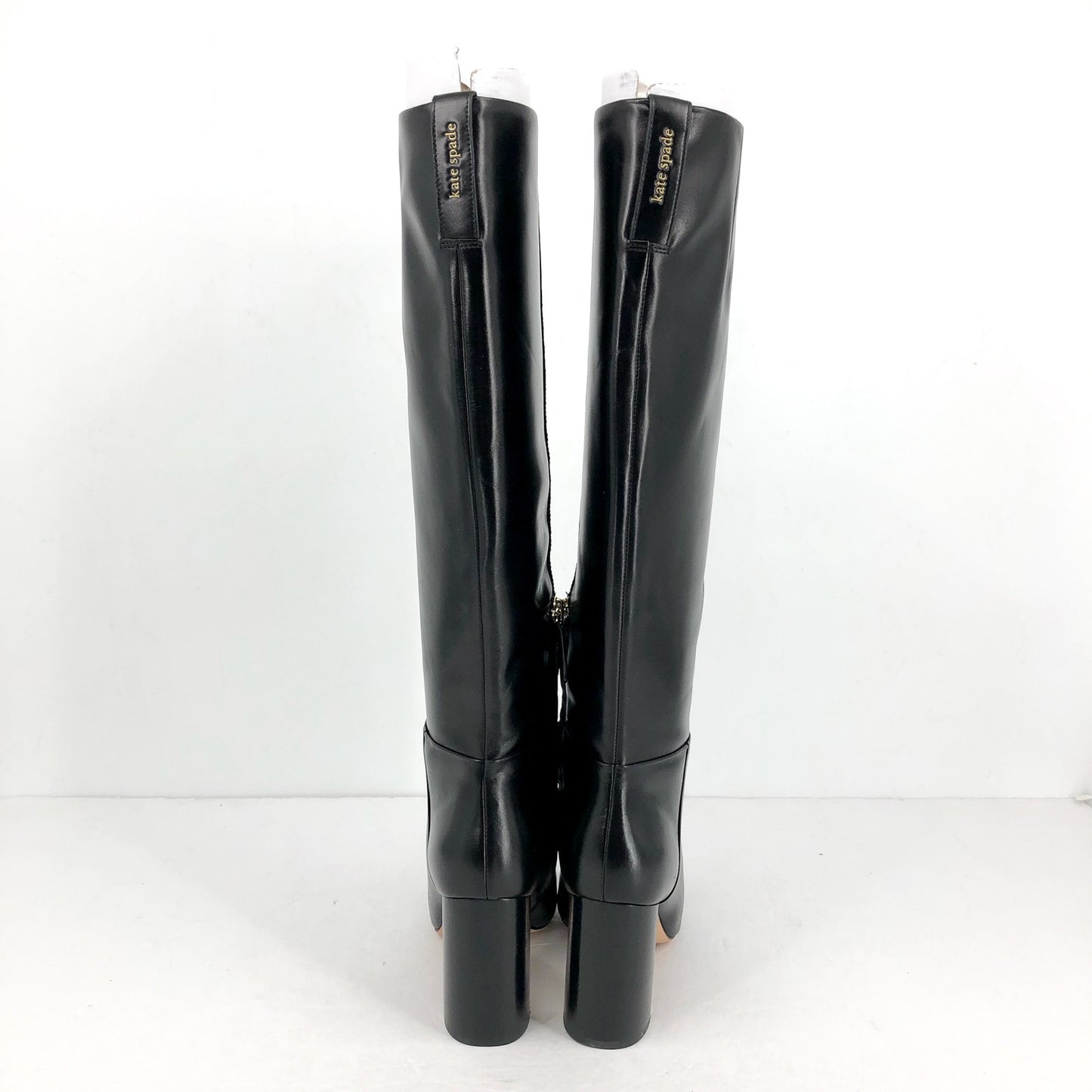 KATE SPADE Women's Colby Tall Boots Size 9B EU 39.5 Black Leather