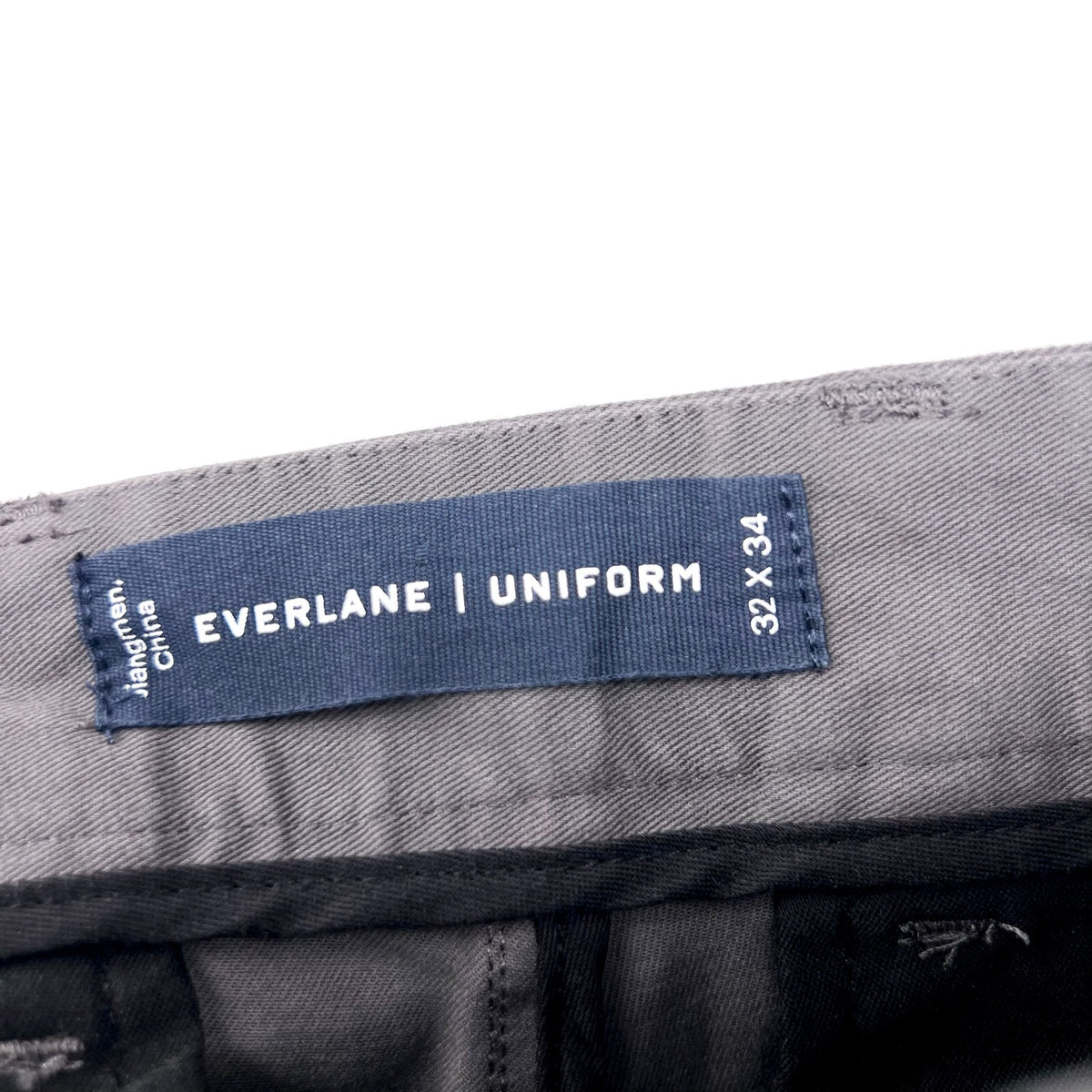 EVERLANE Uniform Men's The Performance Chino 32x34 Slate Grey Slim Fit Pants NWT