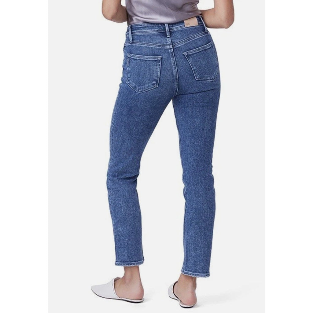 PAIGE Womens Cindy Crop Jeans Size 25 US 0 Blue Say Anything Exposed Button NWOT