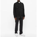 STAMPD Mens Fleece Trucker Jacket Medium Black Button Up Collared Pockets NWT