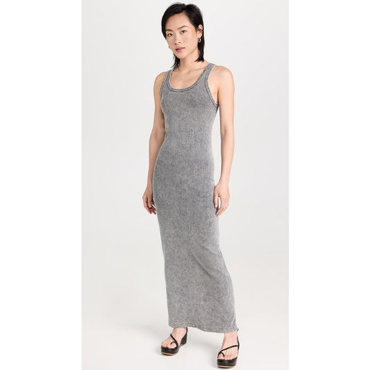 RE/DONE Women's Long Tank Dress LSD Grey SMALL