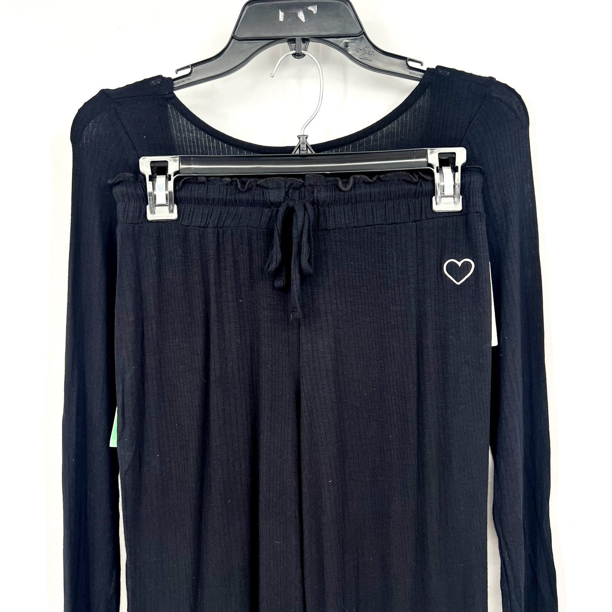 HONEYDEW Women's Dreamland Lounge Rib Pajamas Set Small Black NWT