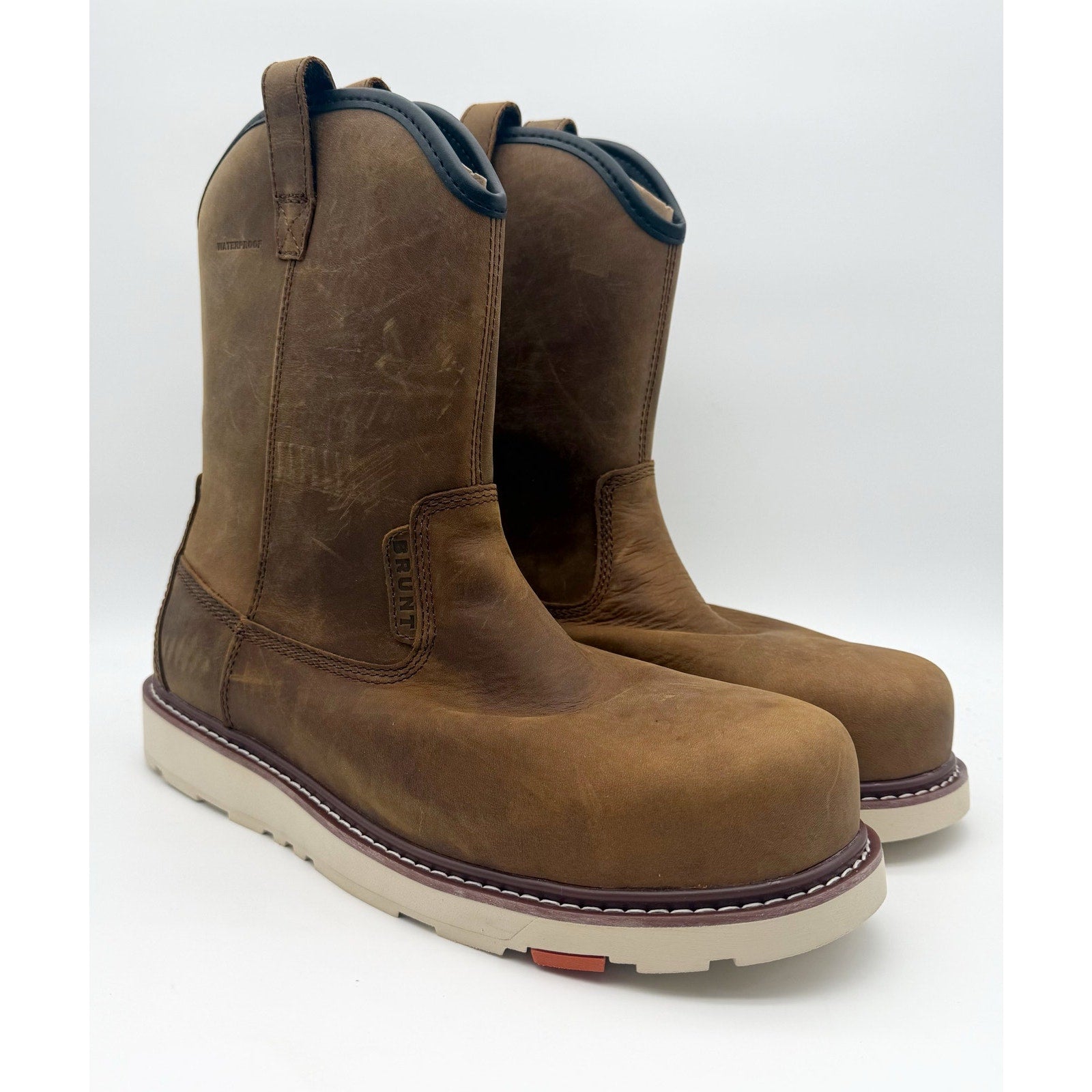 Brunt Mens The Bolduc Composite Toe Work Boot US 12 Brown Leather WP EH SR NWOB