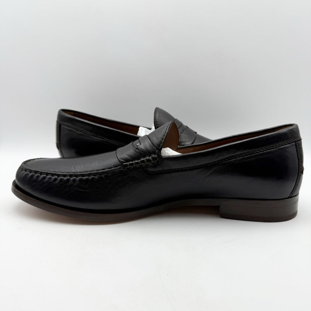 Johnston & Murphy Mens Baldwin Penny Loafers Size 13 M Black Leather NIB