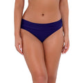 SUNSETS Women's Unforgettable Brief Bikini Bottom Large Indigo Blue Shirred NWT