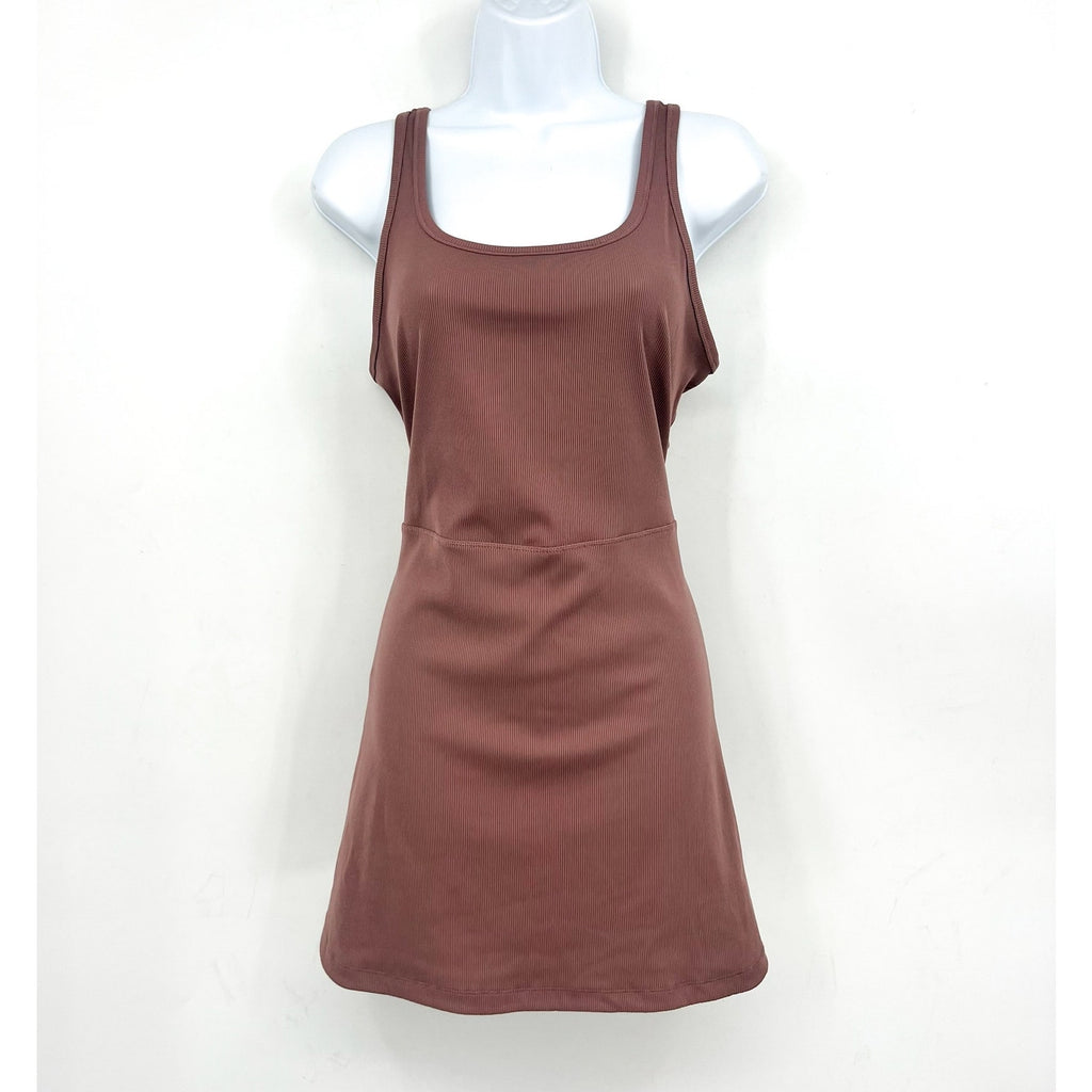 NIKE Women's One Dri-fit Scoop Neck Tank Dress XL Pink Mauve Stretch NWOT