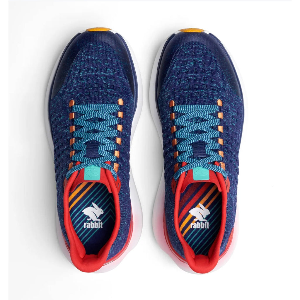 Rabbit Mens Dream Chaser Running Shoes US 9.5 Blue Red Athletic Sneakers NIB