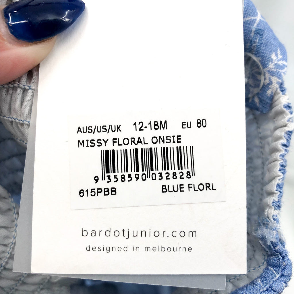BARDOT JUNIOR Baby Missy Floral Onesie 12-18 Months Blue