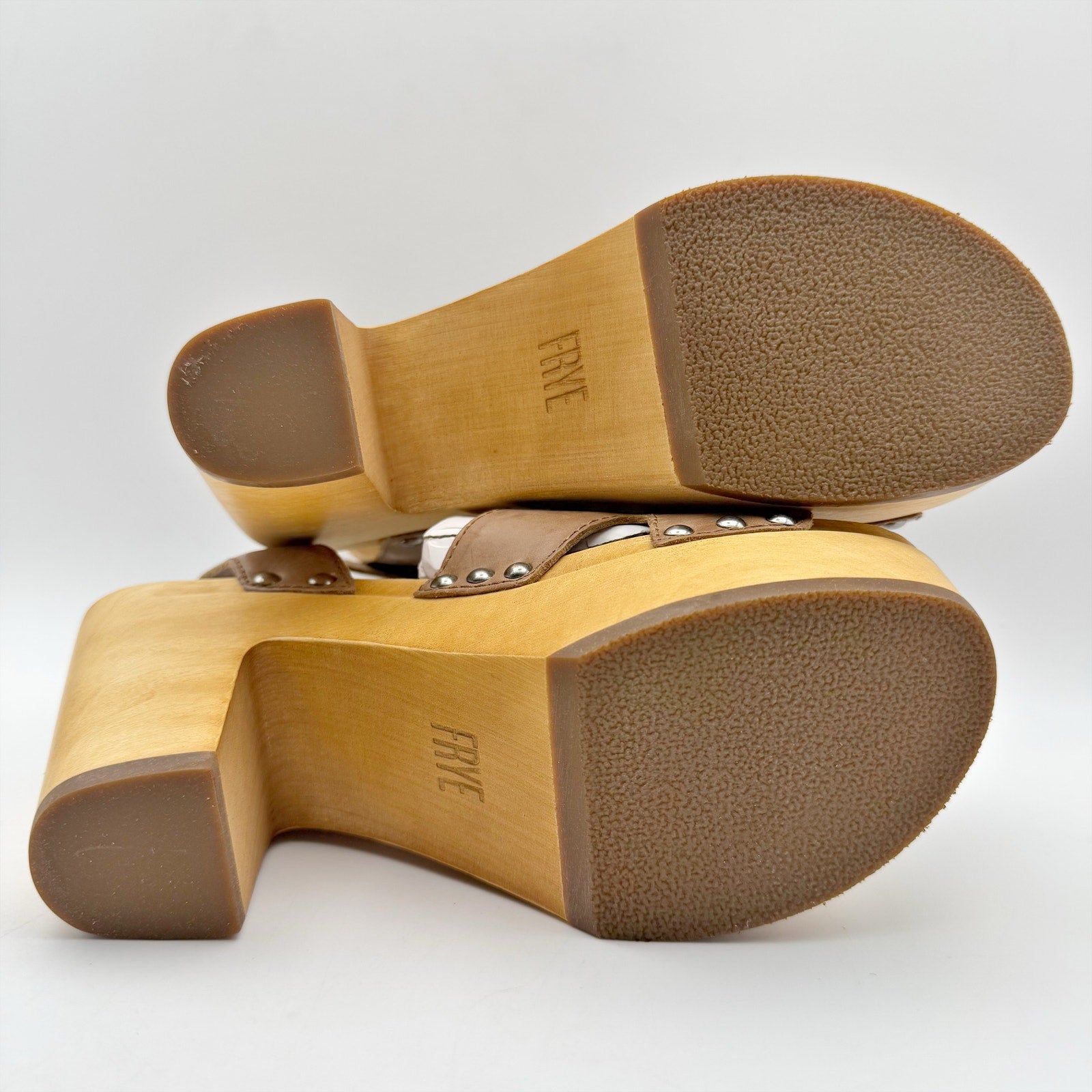 Frye Womens Zelda Seam Clog Sandals US 6.5M EU 37 Brown Leather NIB