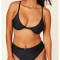 ANDIE SWIM Women's The Sicily Bikini Top Small Black Underwired Stretch Swim NWT