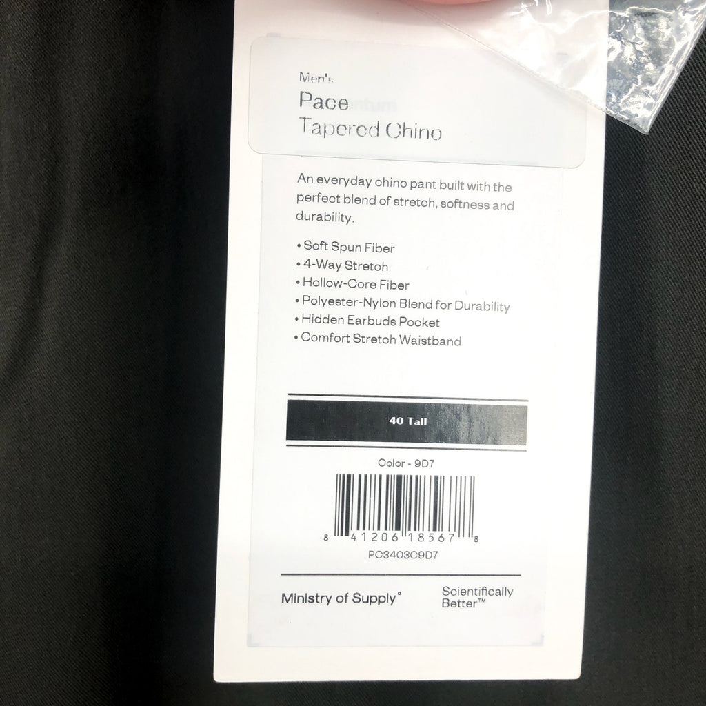 MINISTRY OF SUPPLY Men's Pace Chino Pants 40x34 Dark Olive Green NWT